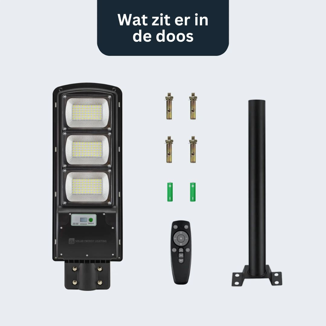 IlluminateSolarMega™ - 3 Lampen + 1 Gratis 375W/6500 Lumen Ultraheldere Straatverlichting op Zonne-energie