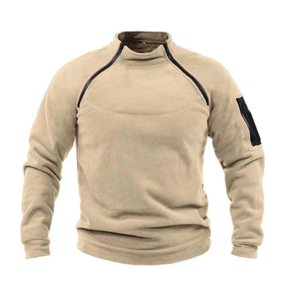 Fleecesweater in militaire stijl voor buiten